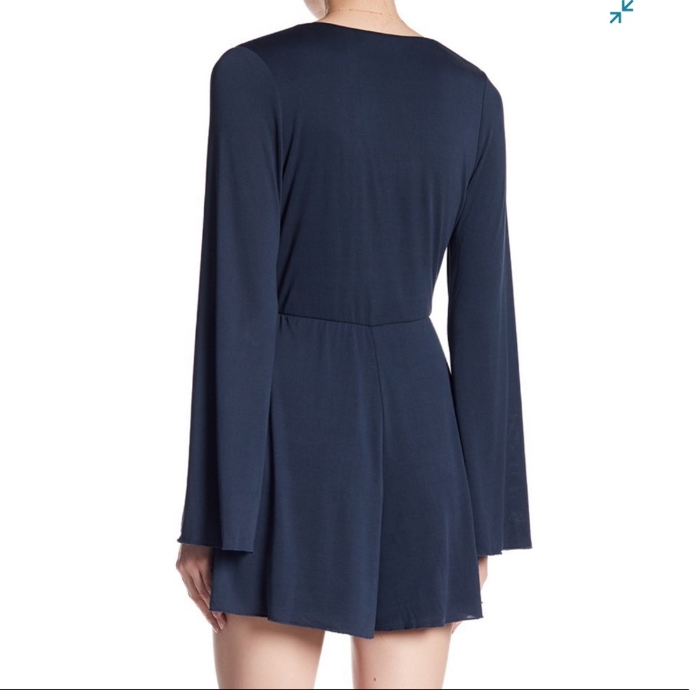 NSR Romper Cute Bell Long Sleeves Blue Purple - Picture 2 of 8